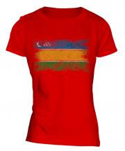 Karakalpakstan Distressed Flag Ladies T-Shirt
