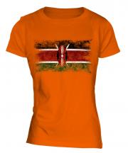 Kenya Distressed Flag Ladies T-Shirt