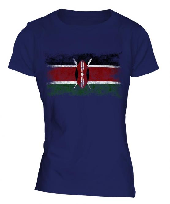 Kenya Distressed Flag Ladies T-Shirt