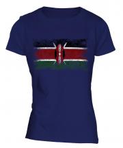 Kenya Distressed Flag Ladies T-Shirt