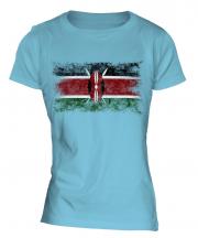 Kenya Distressed Flag Ladies T-Shirt