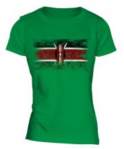 Kenya Distressed Flag Ladies T-Shirt