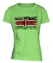 Kenya Distressed Flag Ladies T-Shirt