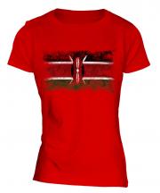 Kenya Distressed Flag Ladies T-Shirt
