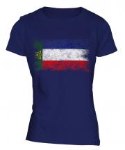 Khakassia Distressed Flag Ladies T-Shirt