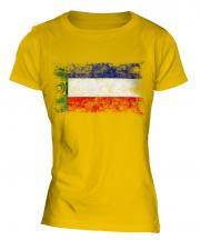Khakassia Distressed Flag Ladies T-Shirt