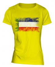 Khakassia Distressed Flag Ladies T-Shirt