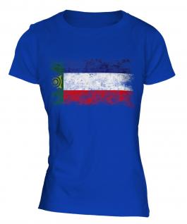 Khakassia Distressed Flag Ladies T-Shirt