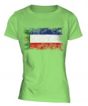 Khakassia Distressed Flag Ladies T-Shirt