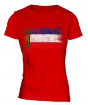 Khakassia Distressed Flag Ladies T-Shirt
