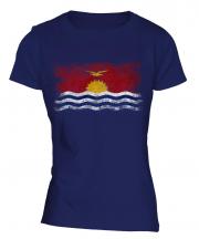 Kiribati Distressed Flag Ladies T-Shirt