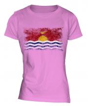 Kiribati Distressed Flag Ladies T-Shirt