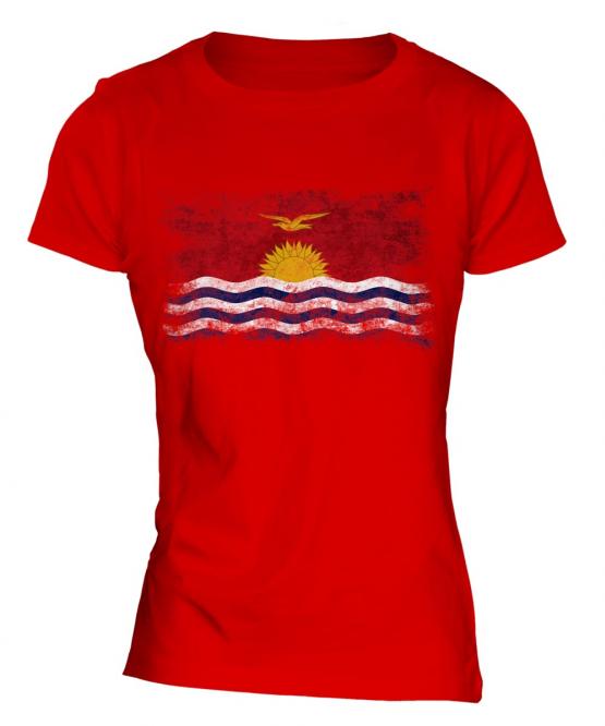Kiribati Distressed Flag Ladies T-Shirt