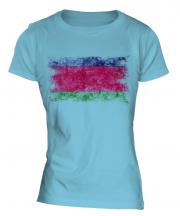 Kuban Peoples Republic Distressed Flag Ladies T-Shirt