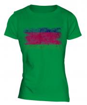 Kuban Peoples Republic Distressed Flag Ladies T-Shirt