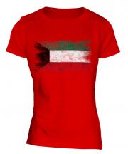 Kuwait Distressed Flag Ladies T-Shirt