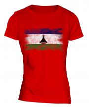 Lesotho Distressed Flag Ladies T-Shirt