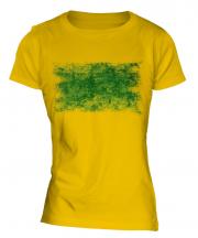 Libya Distressed Flag Ladies T-Shirt