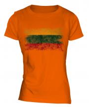 Lithuania Distressed Flag Ladies T-Shirt