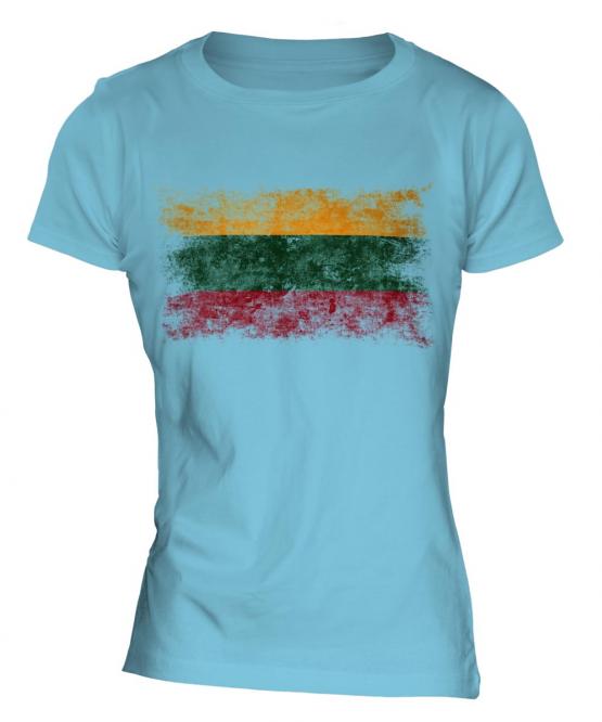 Lithuania Distressed Flag Ladies T-Shirt