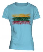 Lithuania Distressed Flag Ladies T-Shirt