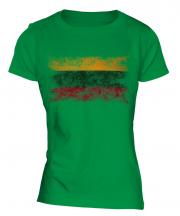 Lithuania Distressed Flag Ladies T-Shirt