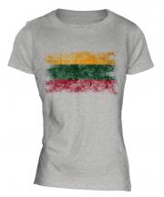 Lithuania Distressed Flag Ladies T-Shirt