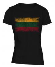 Lithuania Distressed Flag Ladies T-Shirt