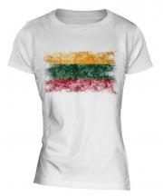 Lithuania Distressed Flag Ladies T-Shirt