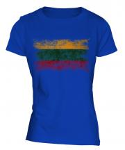 Lithuania Distressed Flag Ladies T-Shirt