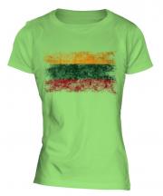 Lithuania Distressed Flag Ladies T-Shirt