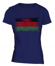 Malawi Distressed Flag Ladies T-Shirt