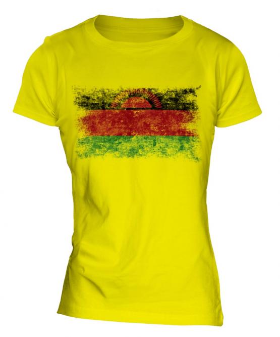Malawi Distressed Flag Ladies T-Shirt