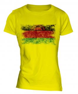 Malawi Distressed Flag Ladies T-Shirt