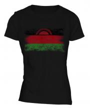 Malawi Distressed Flag Ladies T-Shirt