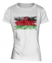 Malawi Distressed Flag Ladies T-Shirt