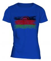 Malawi Distressed Flag Ladies T-Shirt