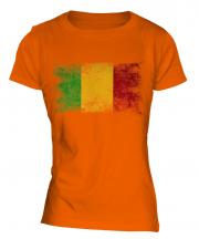 Mali Distressed Flag Ladies T-Shirt