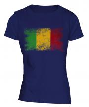 Mali Distressed Flag Ladies T-Shirt