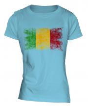 Mali Distressed Flag Ladies T-Shirt