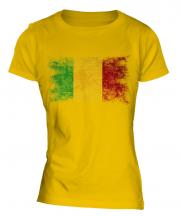Mali Distressed Flag Ladies T-Shirt