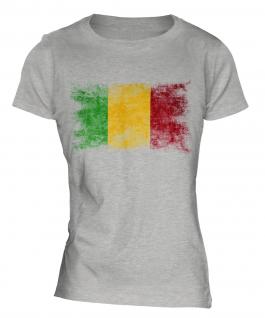 Mali Distressed Flag Ladies T-Shirt