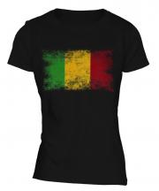 Mali Distressed Flag Ladies T-Shirt