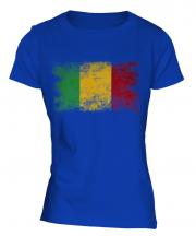 Mali Distressed Flag Ladies T-Shirt