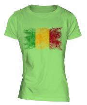 Mali Distressed Flag Ladies T-Shirt