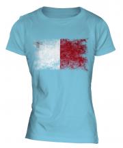 Malta Distressed Flag Ladies T-Shirt