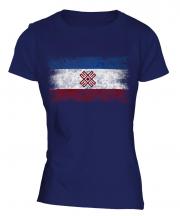 Mari El Distressed Flag Ladies T-Shirt