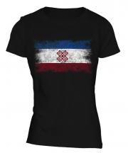 Mari El Distressed Flag Ladies T-Shirt