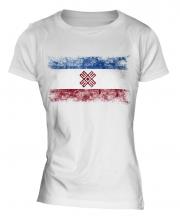 Mari El Distressed Flag Ladies T-Shirt