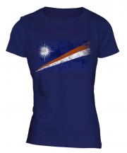 Marshall Islands Distressed Flag Ladies T-Shirt